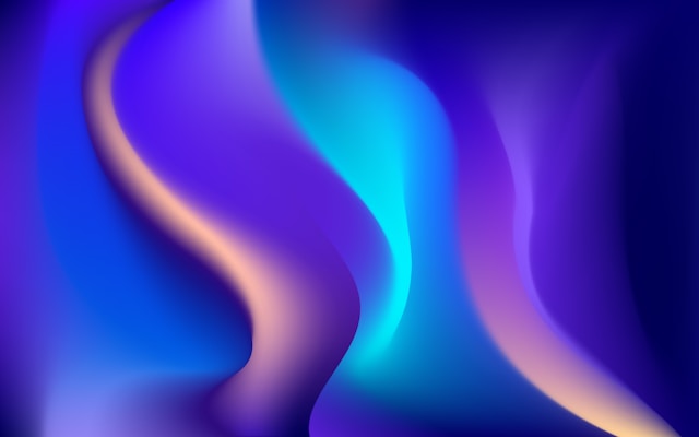 Abstract waves in blue and purple hues